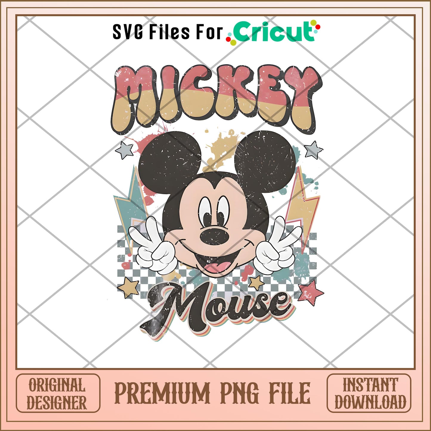 Mickey Mouse head Retro png, Disney characters png, Digital Download