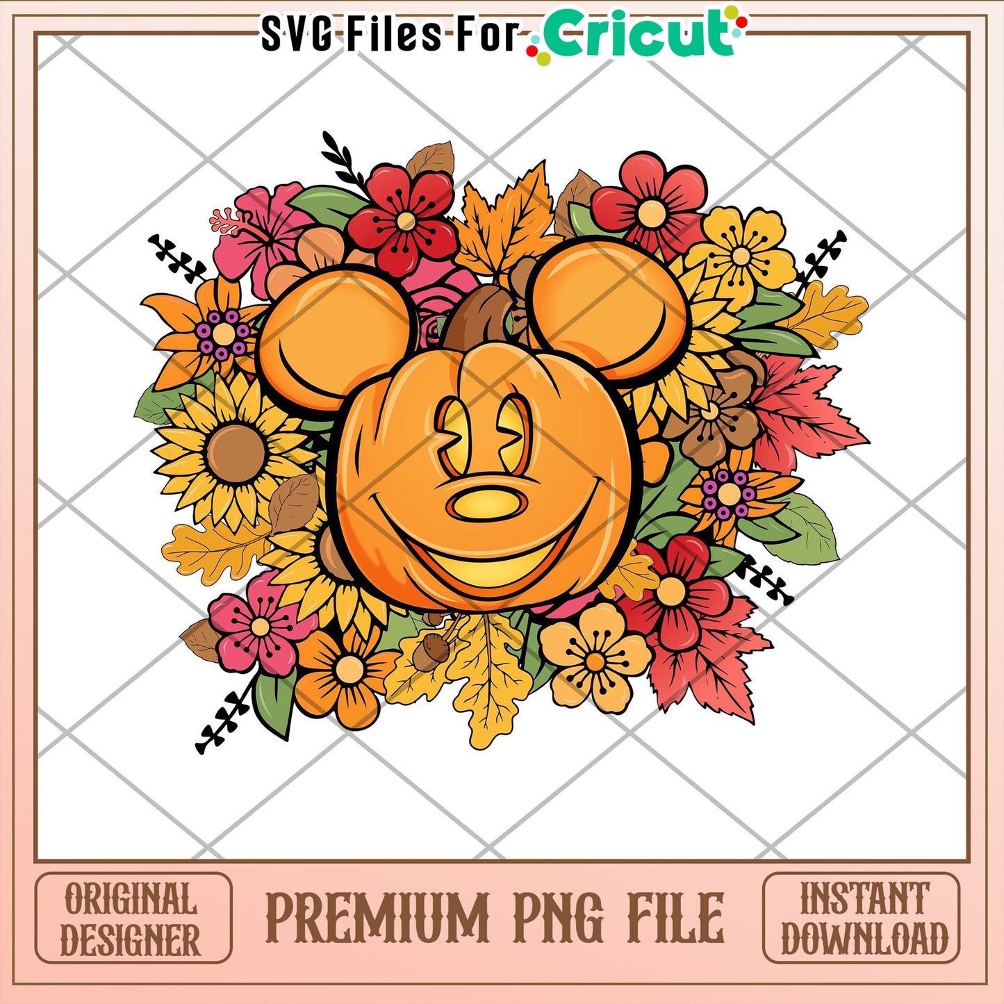 Mickey Pumpkin Fall PNG Sublimation