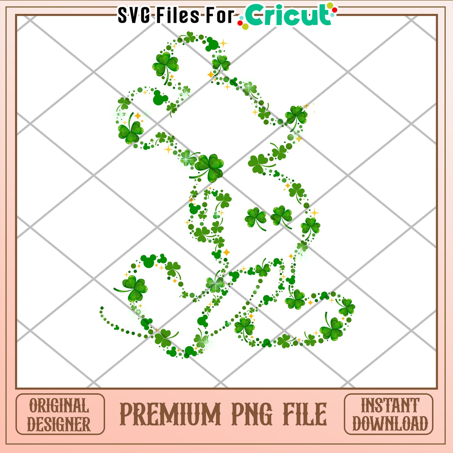 Mickey Shamrock PNG Cricut File