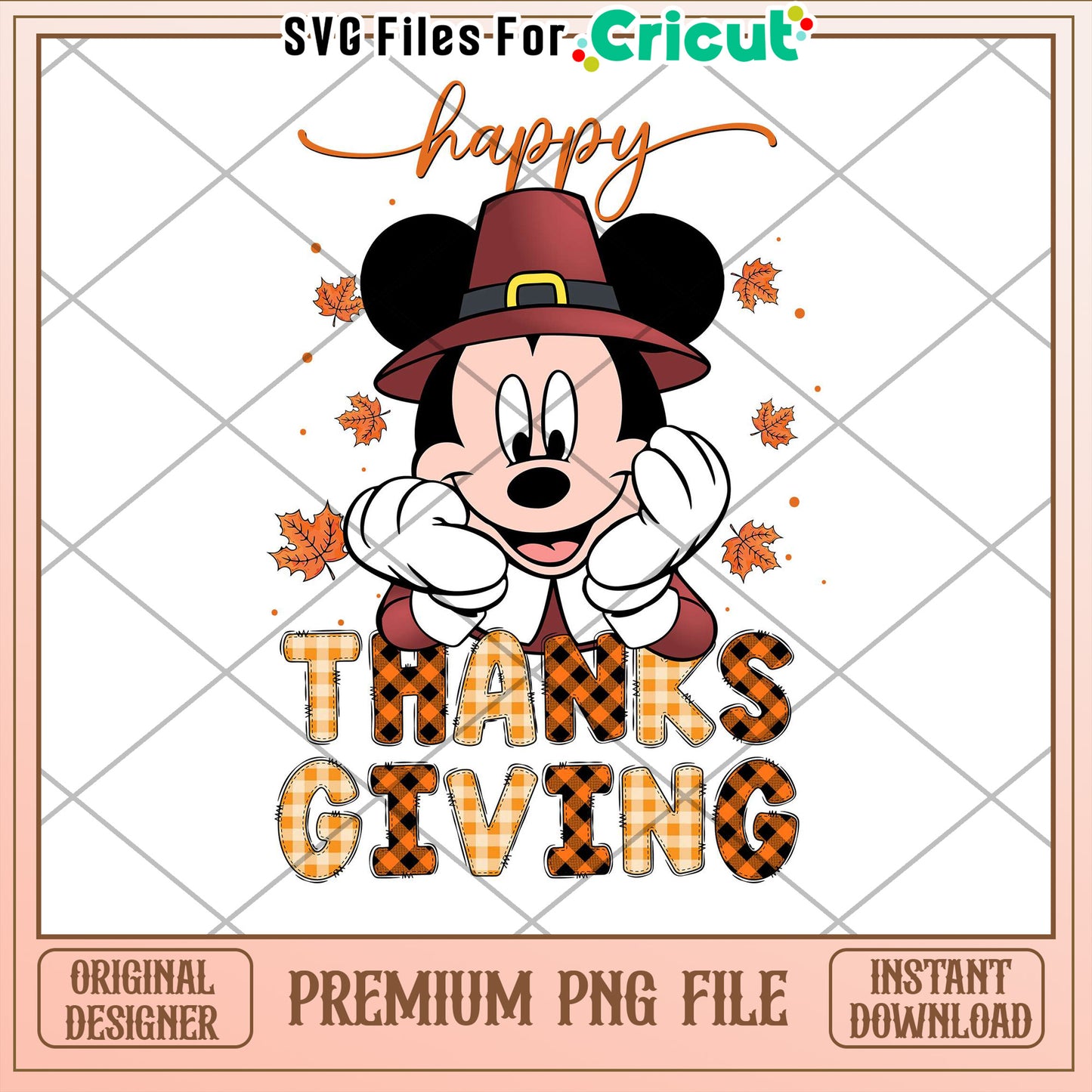 Mickey Thanksgiving PNG Sublimation