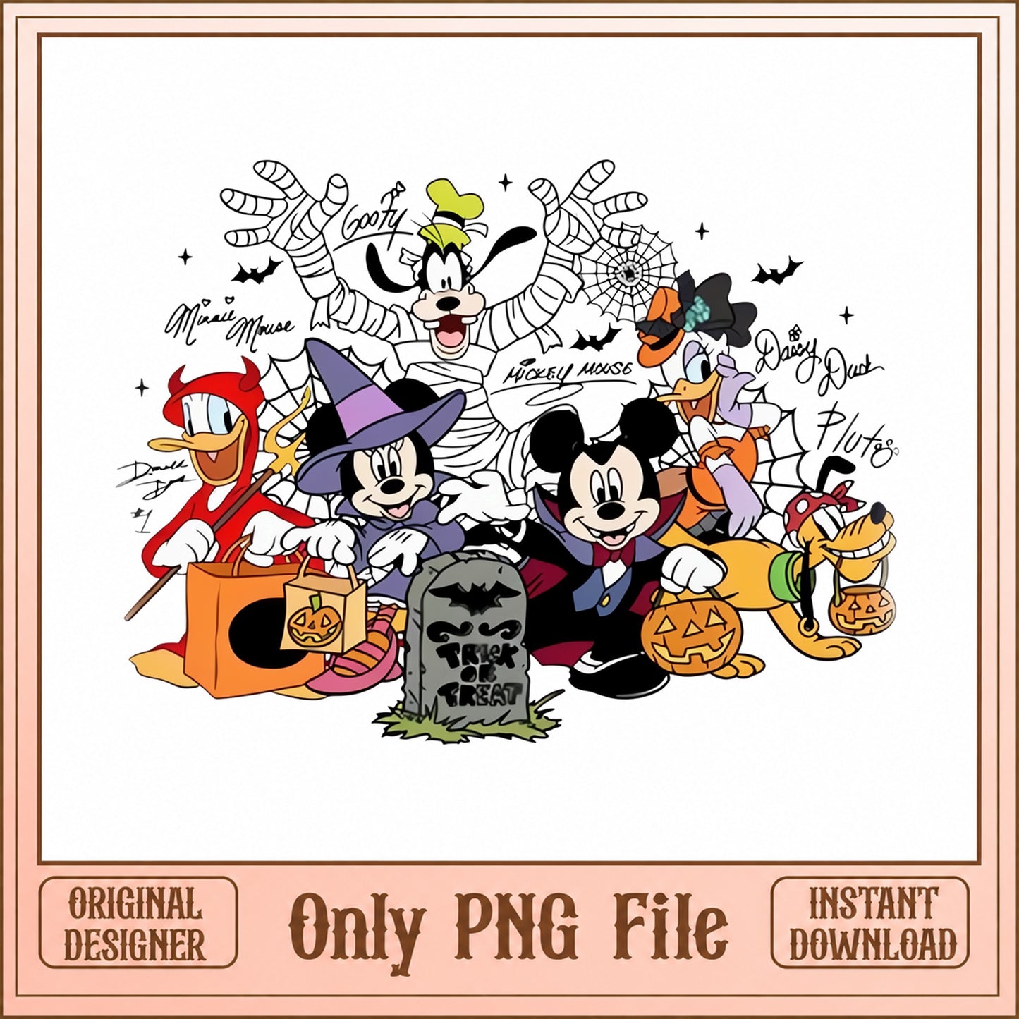 Mickey And Friends Halloween PNG, Disney Halloween Clipart, PNG