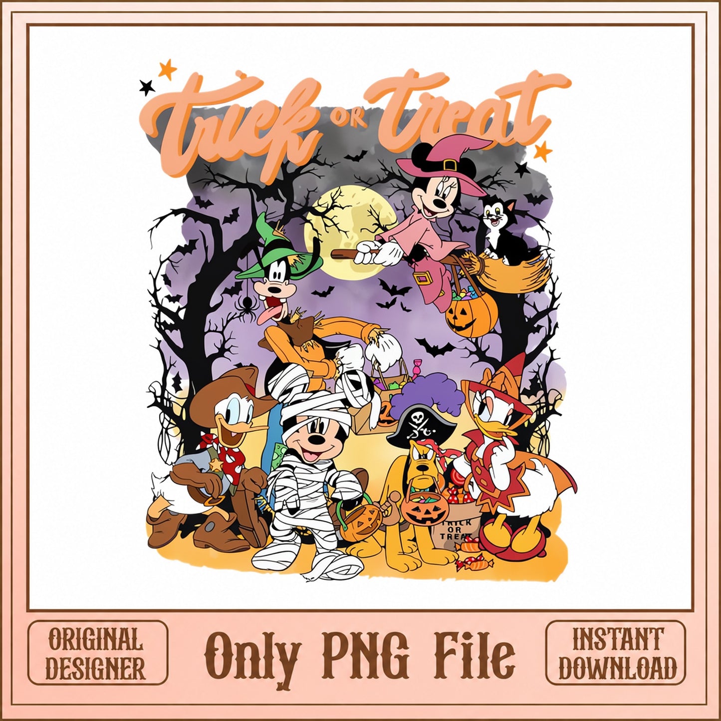 Mickey And Friends Halloween PNG, Disney Trick Or Treat, PNG
