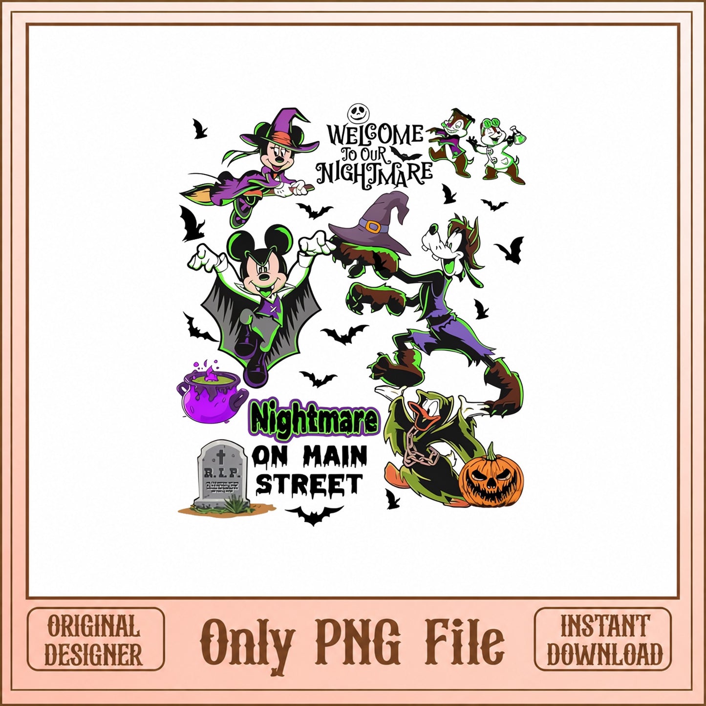 Mickey And Friends Halloween SVG, Disney Witch SVG, PNG Bundle