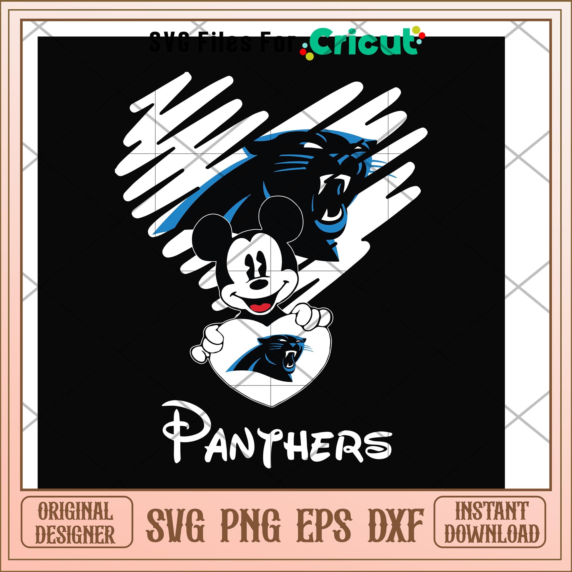 Mickey Carolina Panthers heart svg, mickey svg, new nfl svg – svg files