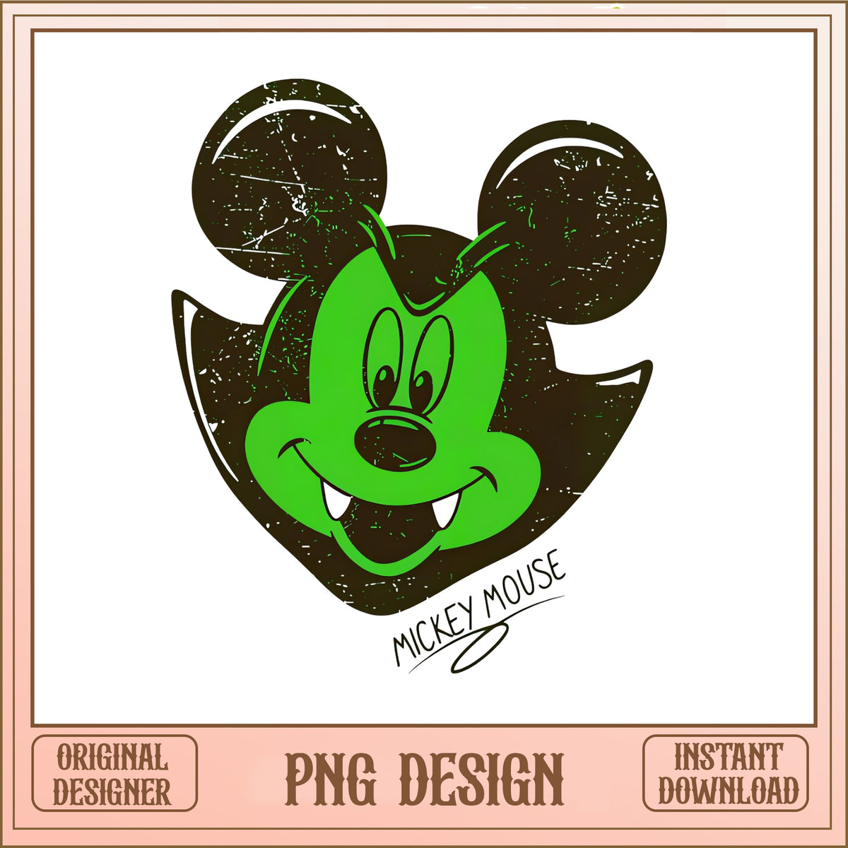 Mickey Mouse Halloween Vampire PNG, Disney Halloween PNG, Retro PNG