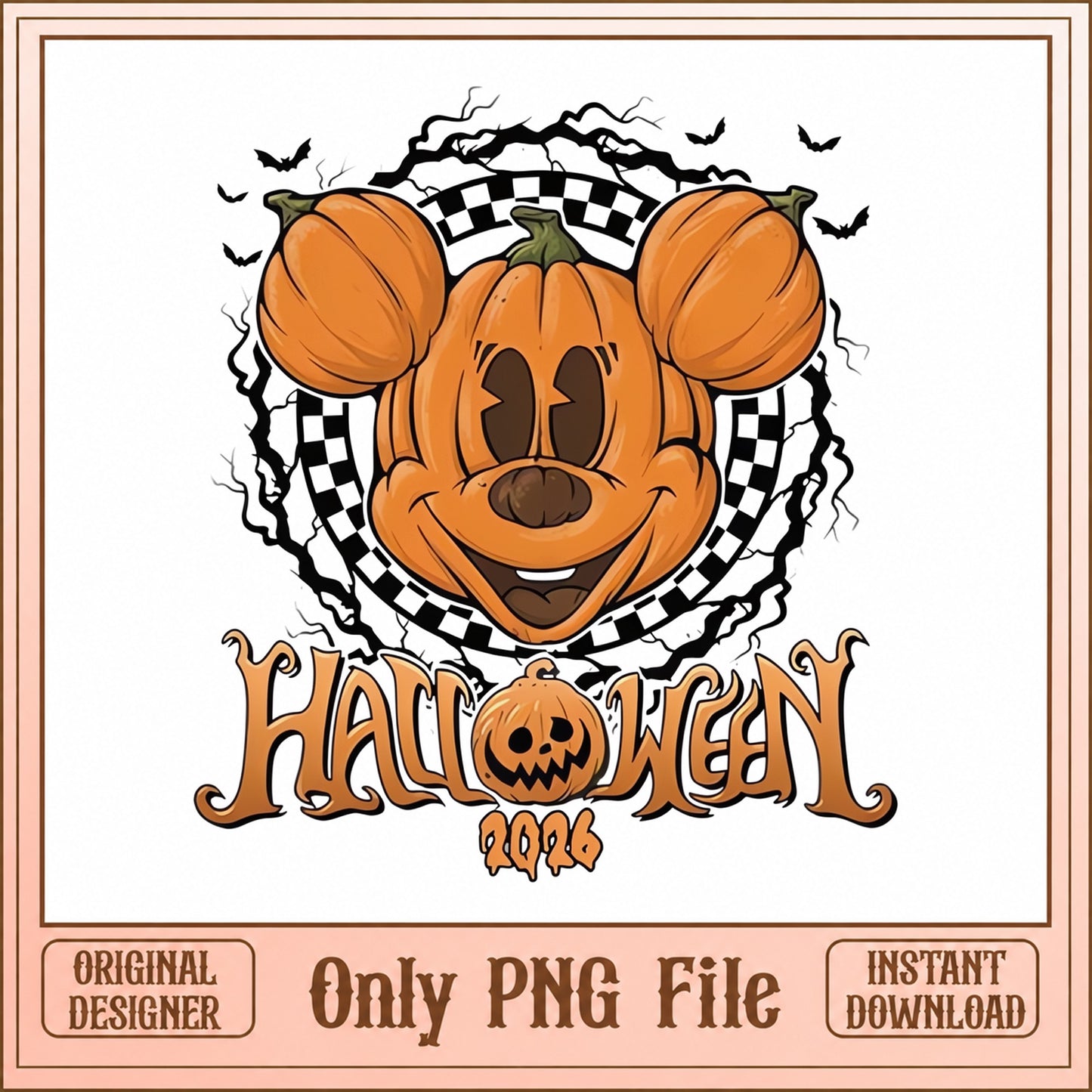 Mickey Mouse Pumpkin Halloween PNG, Disney Halloween, Cute PNG