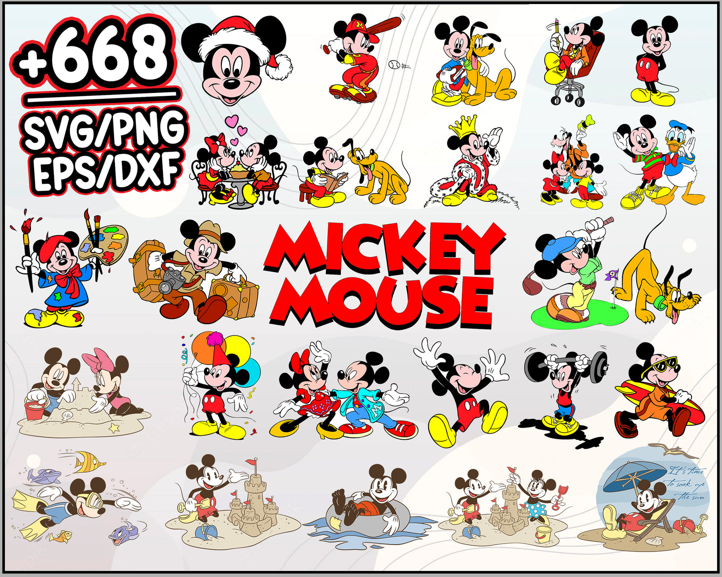 Mickey mouse friends bundle svg, mickey mouse characters svg
