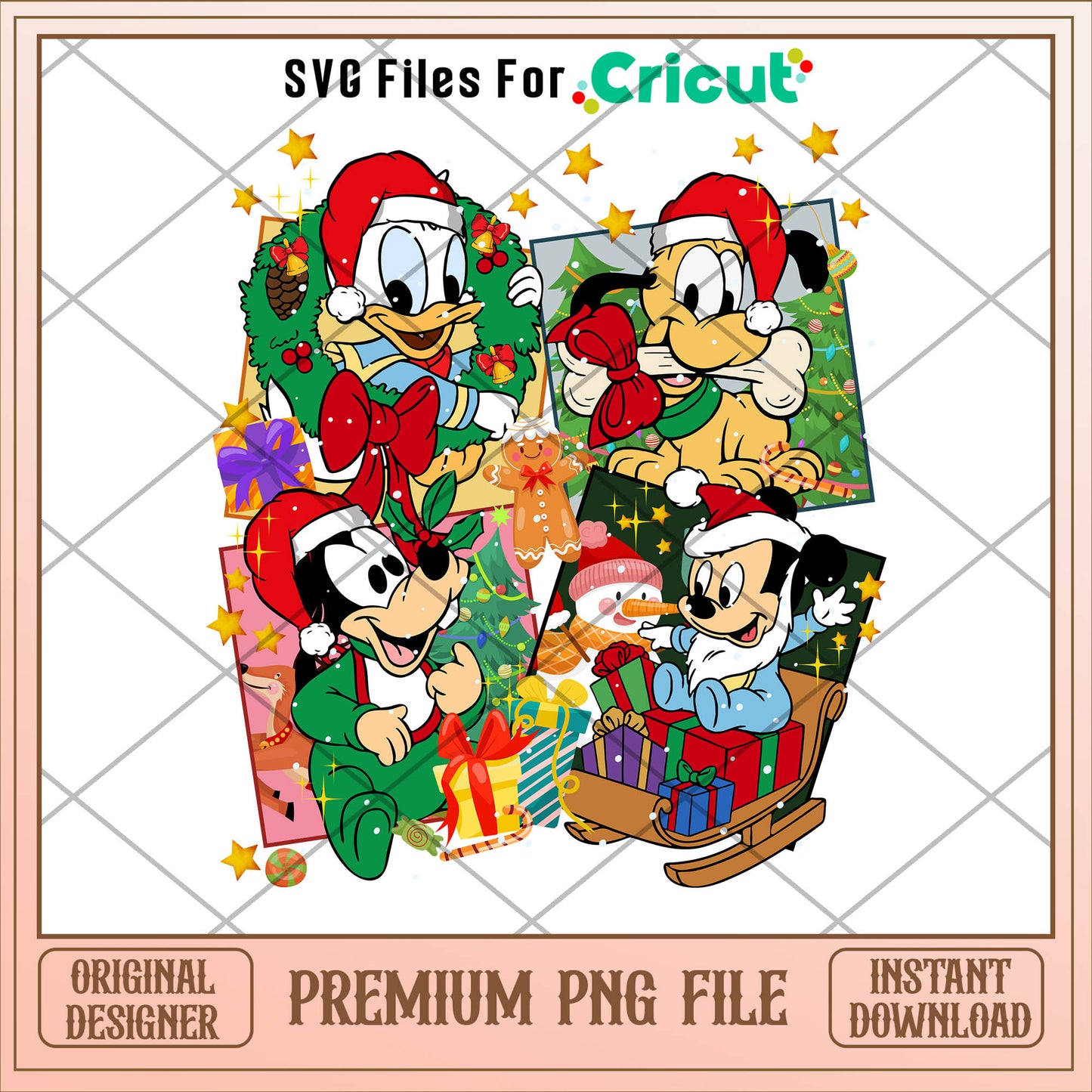 Mickey and friends christmas png, mickey png, christmas png