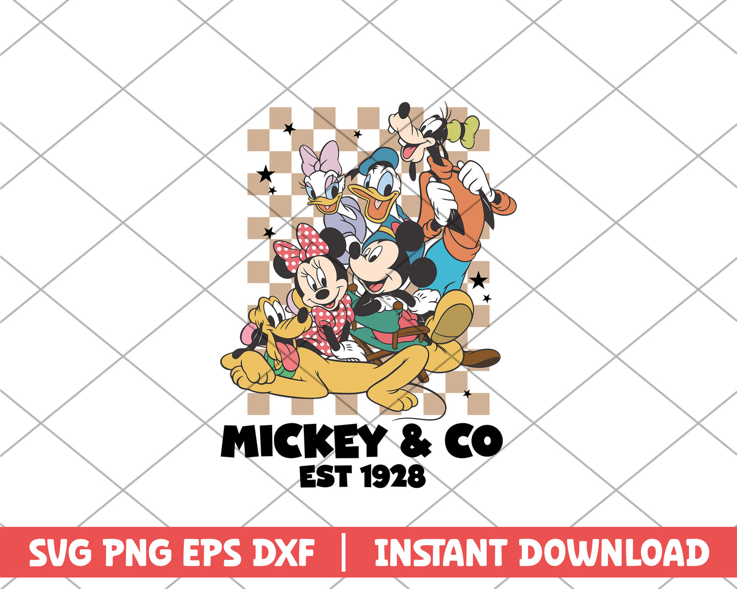 Mickey & co est 1928 disney svg