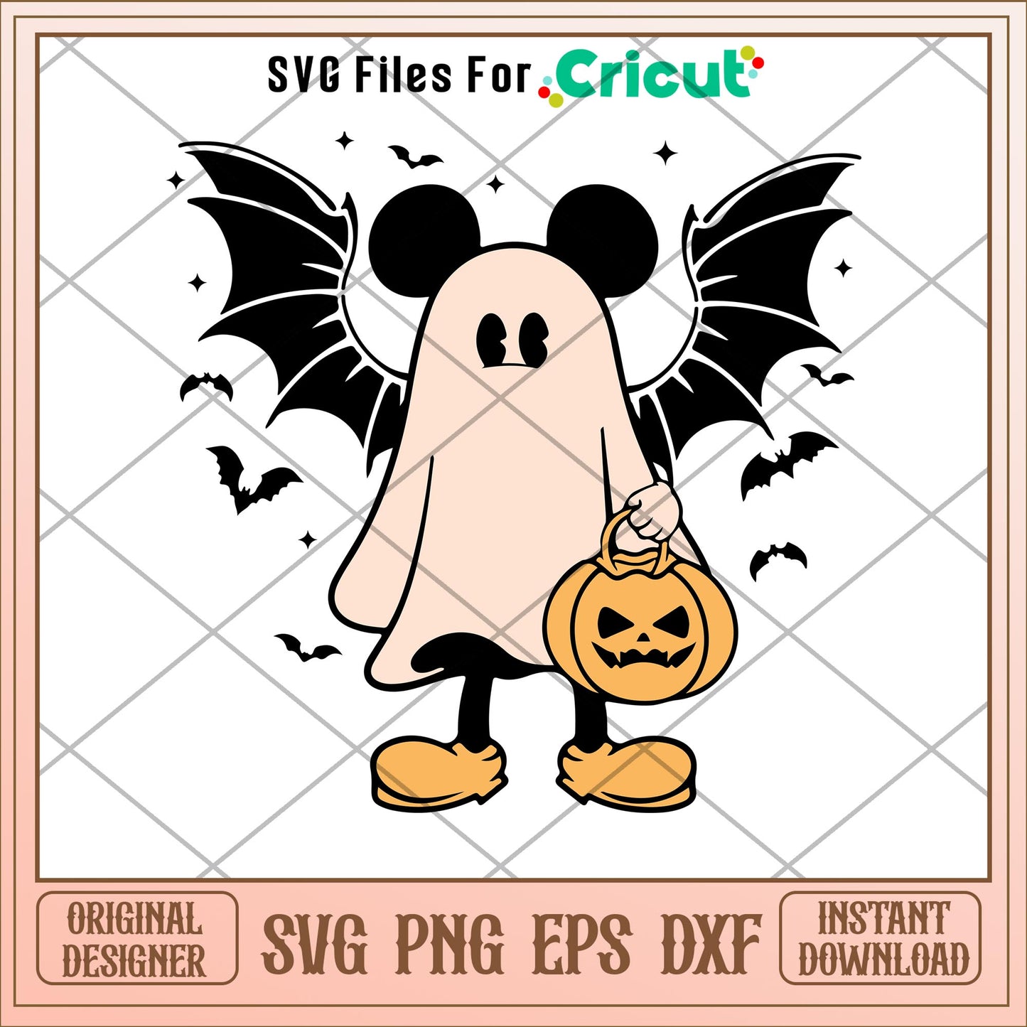 Mickey cosplay ghost bad wing svg, mickey svg, halloween svg