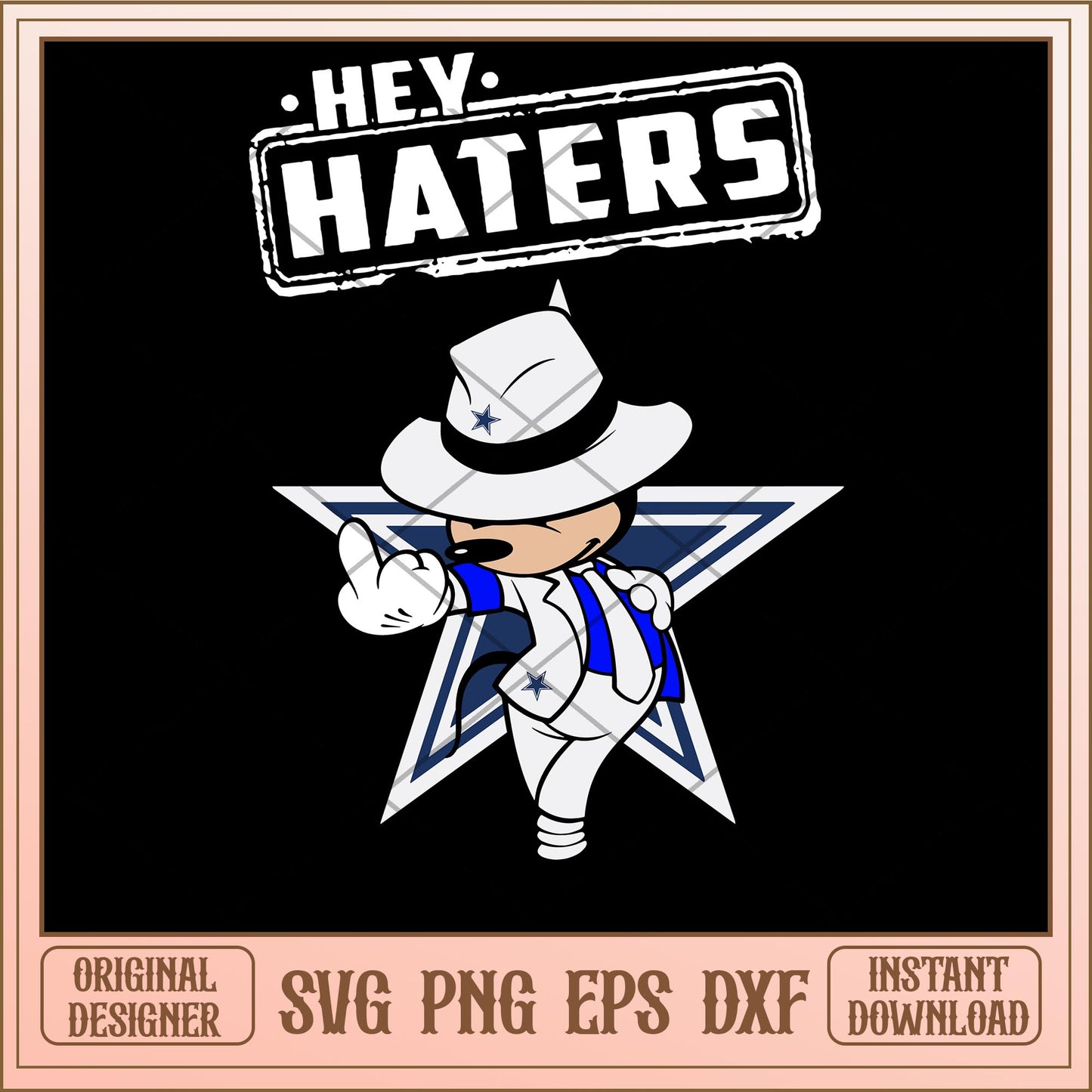 Mickey mouse Hey haters Cowboys svg, Disney characters svg, digital download