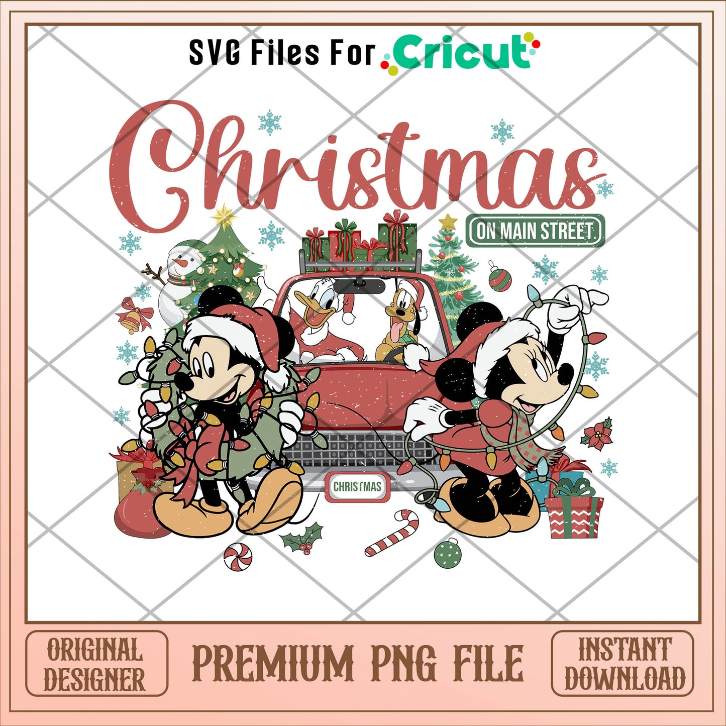 Mickey mouse christmas on main street png, mickey png, christmas png