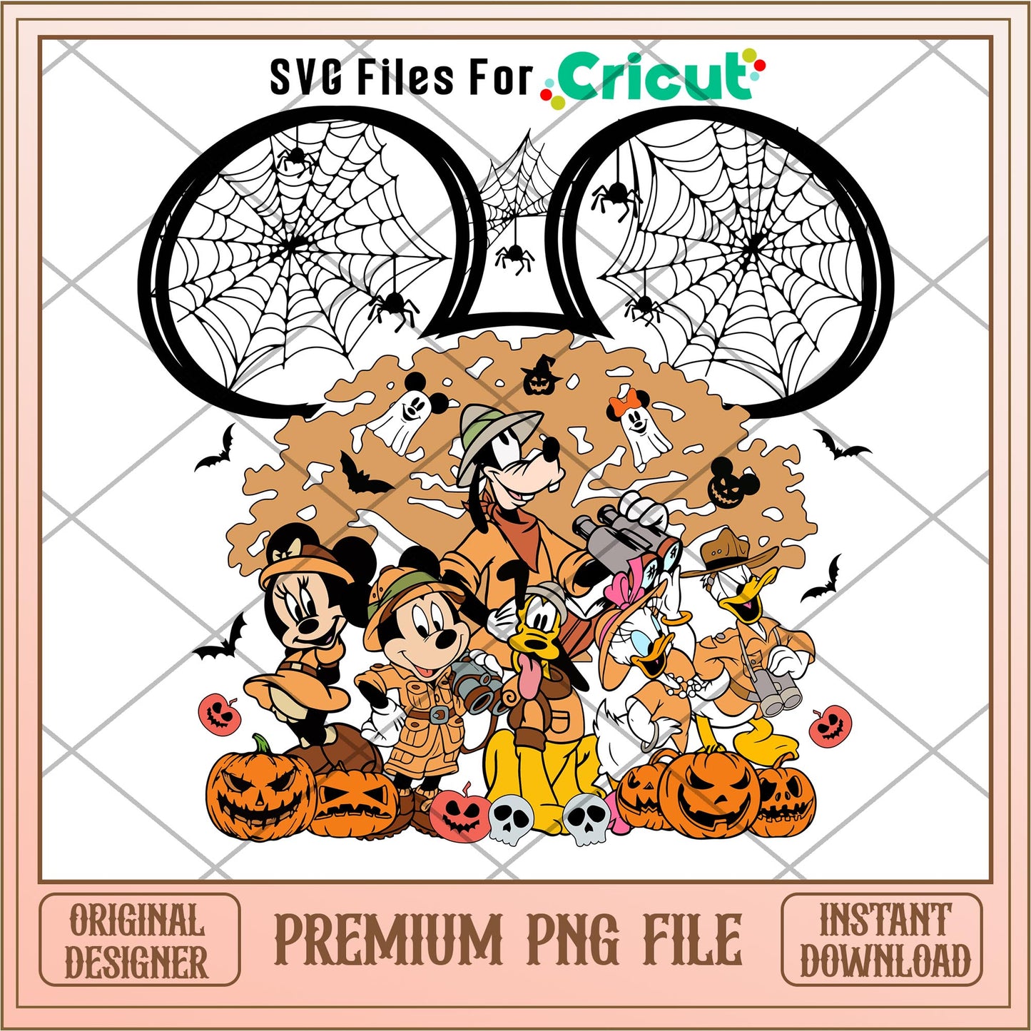 Mickey and Friends halloween png, Disney characters png, Digital Download