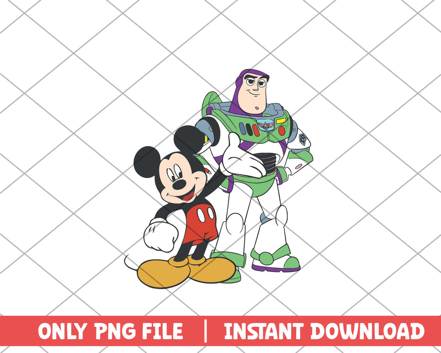 Mickey and buzz lightyear disney png
