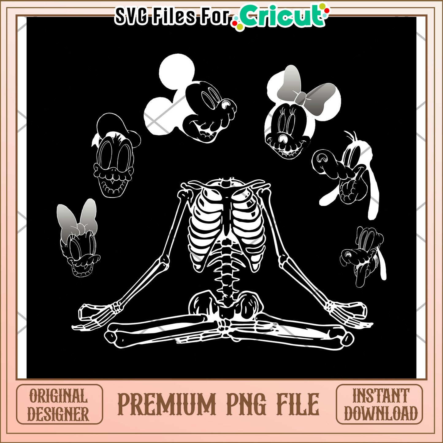 Mickey and friends skeleton png, halloween horror nights png, autumn png
