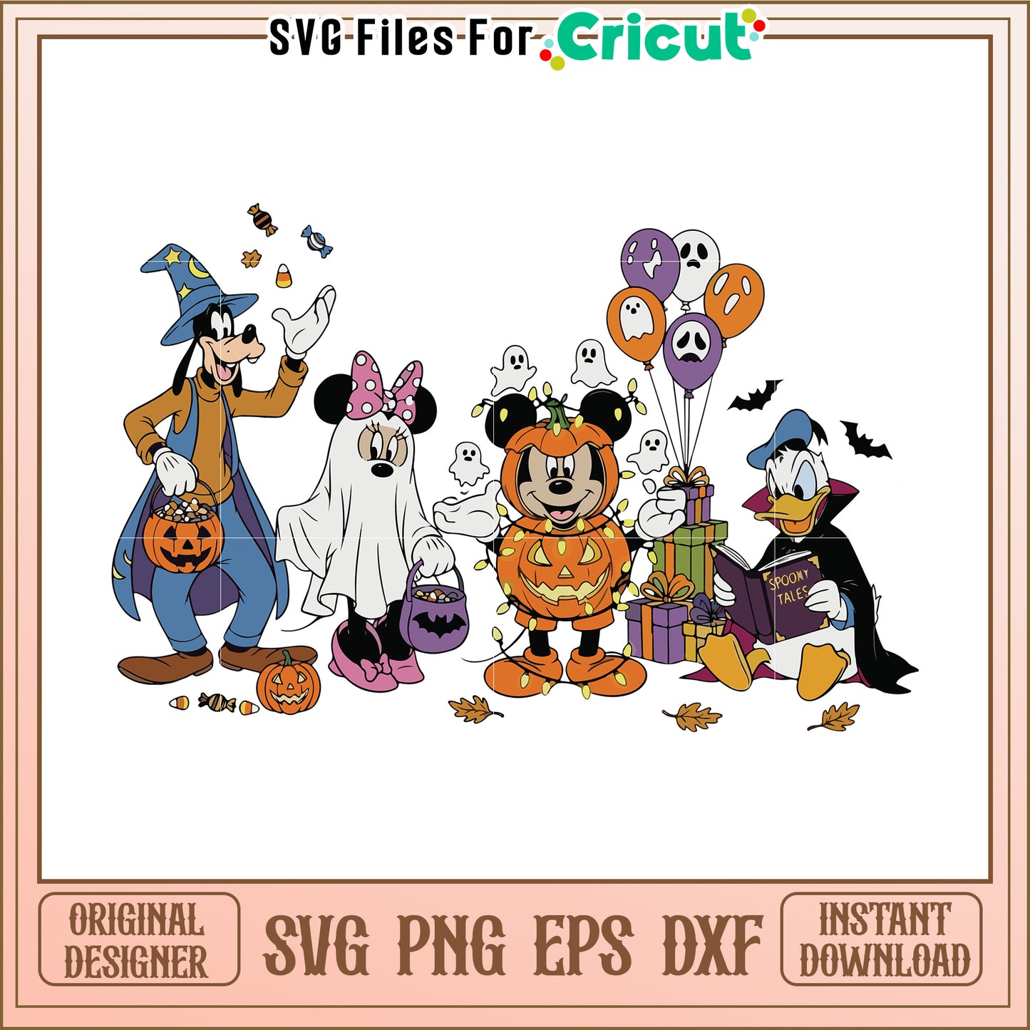 Mickey and friends svg, spooky halloween svg, halloween season svg