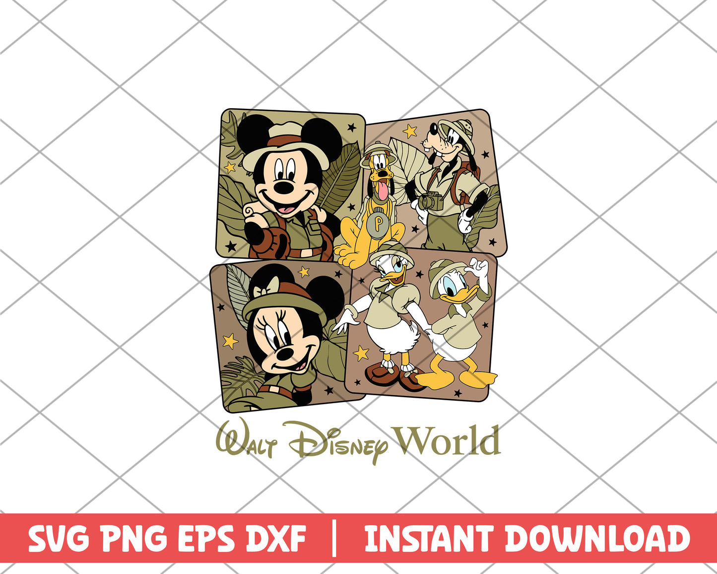 Mickey and friends walt disney world disney svg