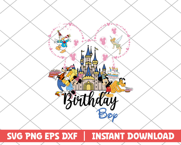 Mickey castle birthday boy disney svg – svg files for cricut