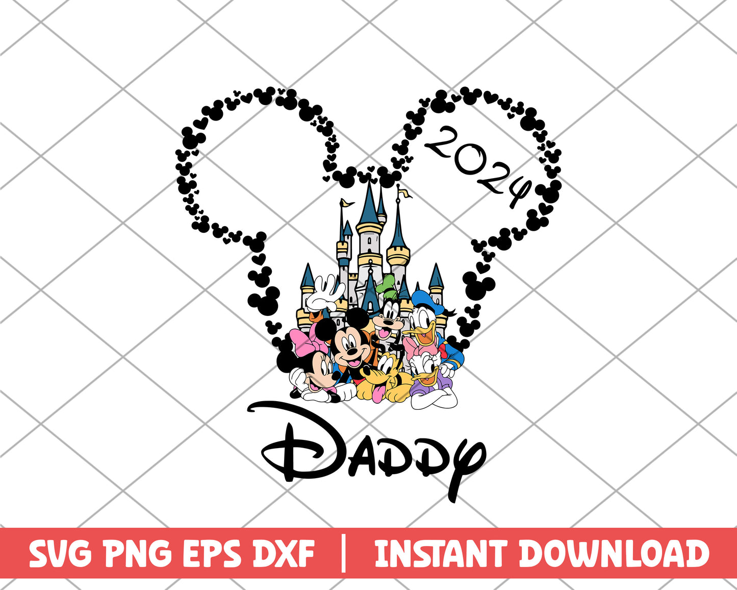 Mickey daddy 2024 disney svg