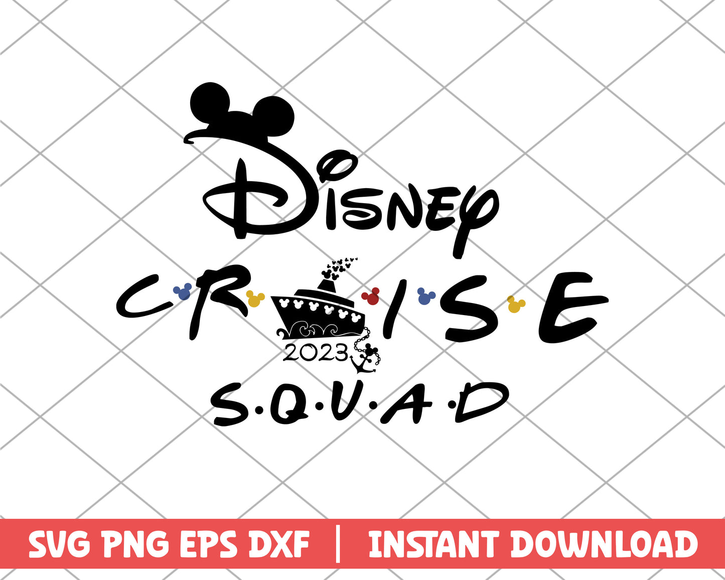 Mickey disney cruise squad disney svg