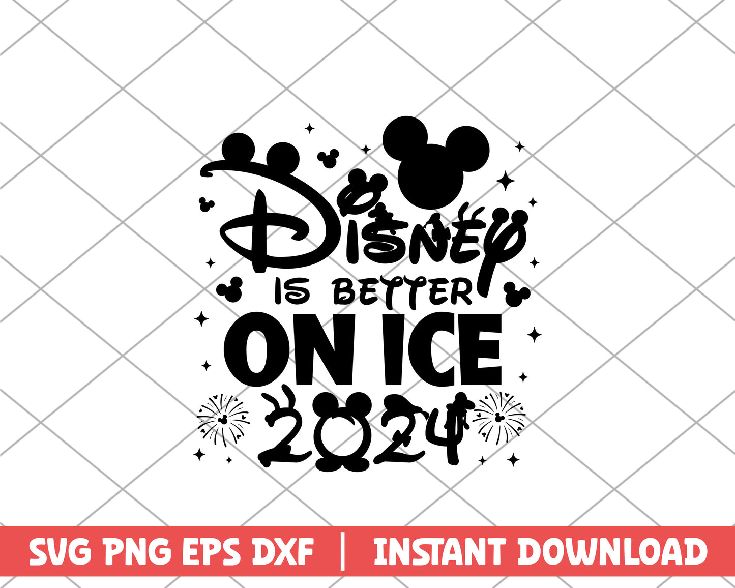 Mickey disney is better on ice 2024 disney svg