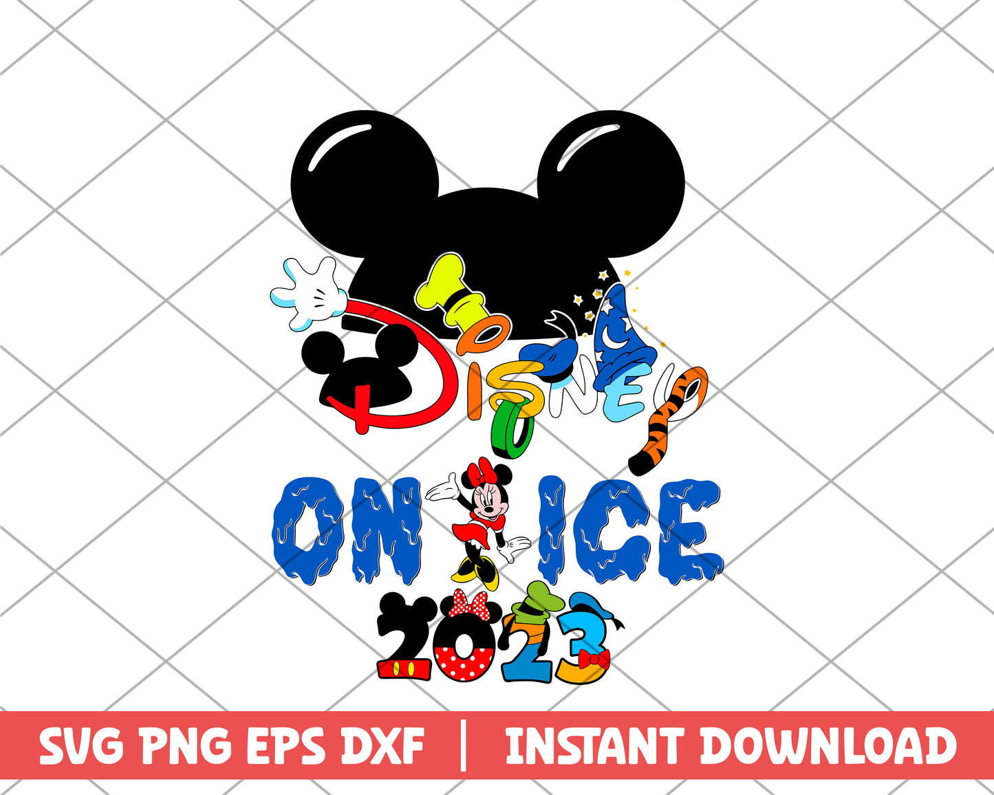 Mickey disney on ice 2023 disney svg