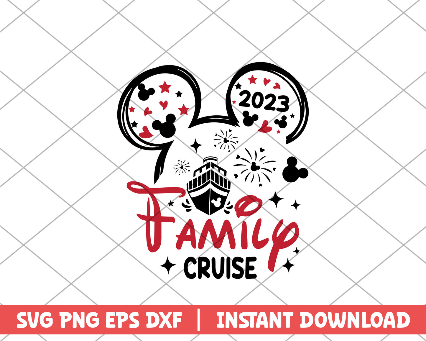 Mickey family cruise 2023 disney svg