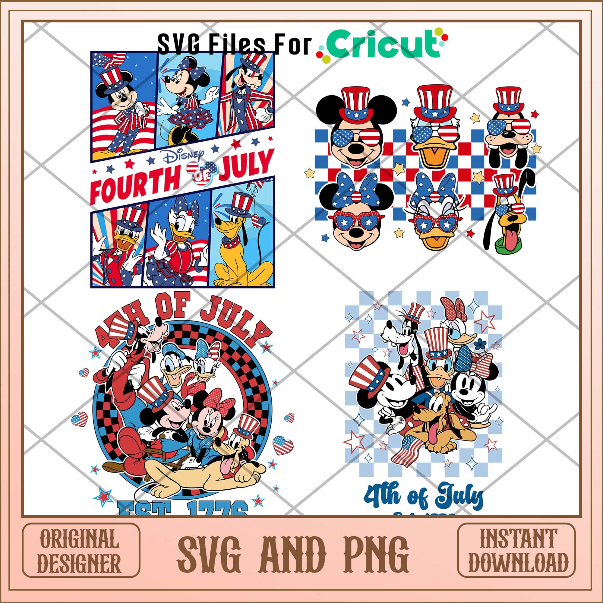 Mickey friends 4th of july svg bundle – svg files for cricut