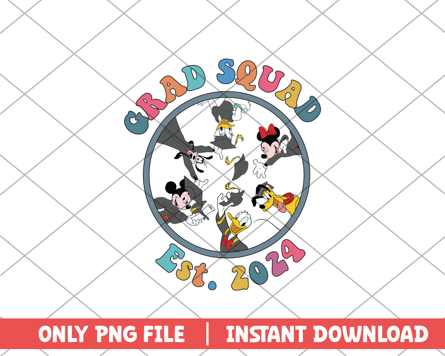 Mickey grad squad est 2024 disney png