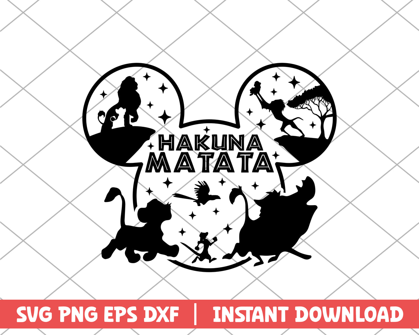 Mickey hakuna matata disney svg