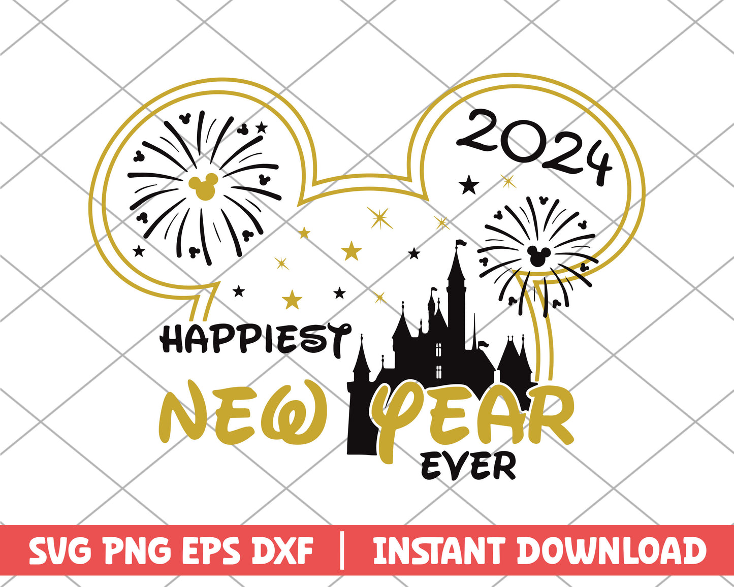 Mickey happy new year ever svg