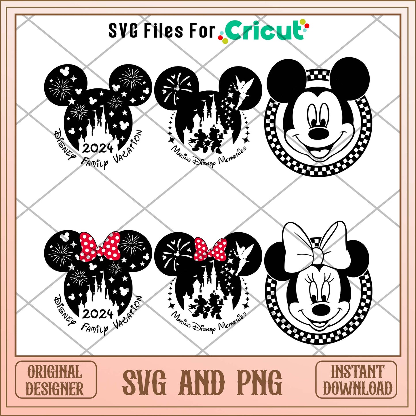 Mickey head art Disney 2024 svg bundle