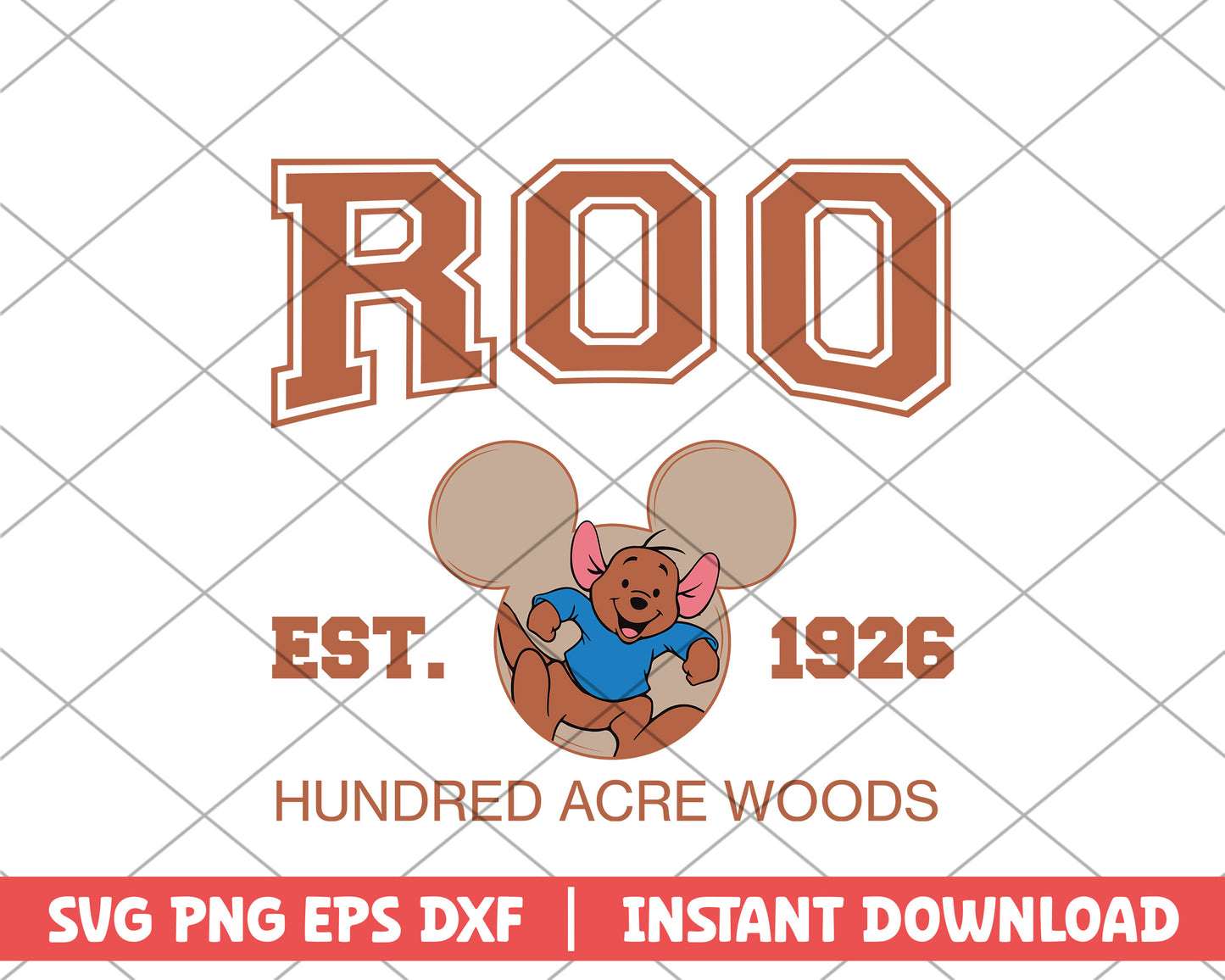 Mickey roo hundred acre woods disney svg