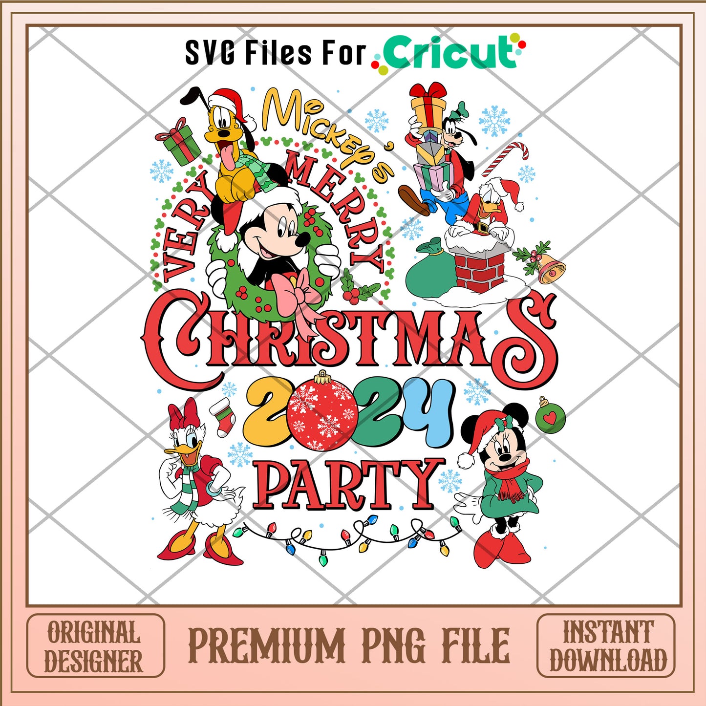 Mickey very merry christmas party 2024 png, disney png, christmas png