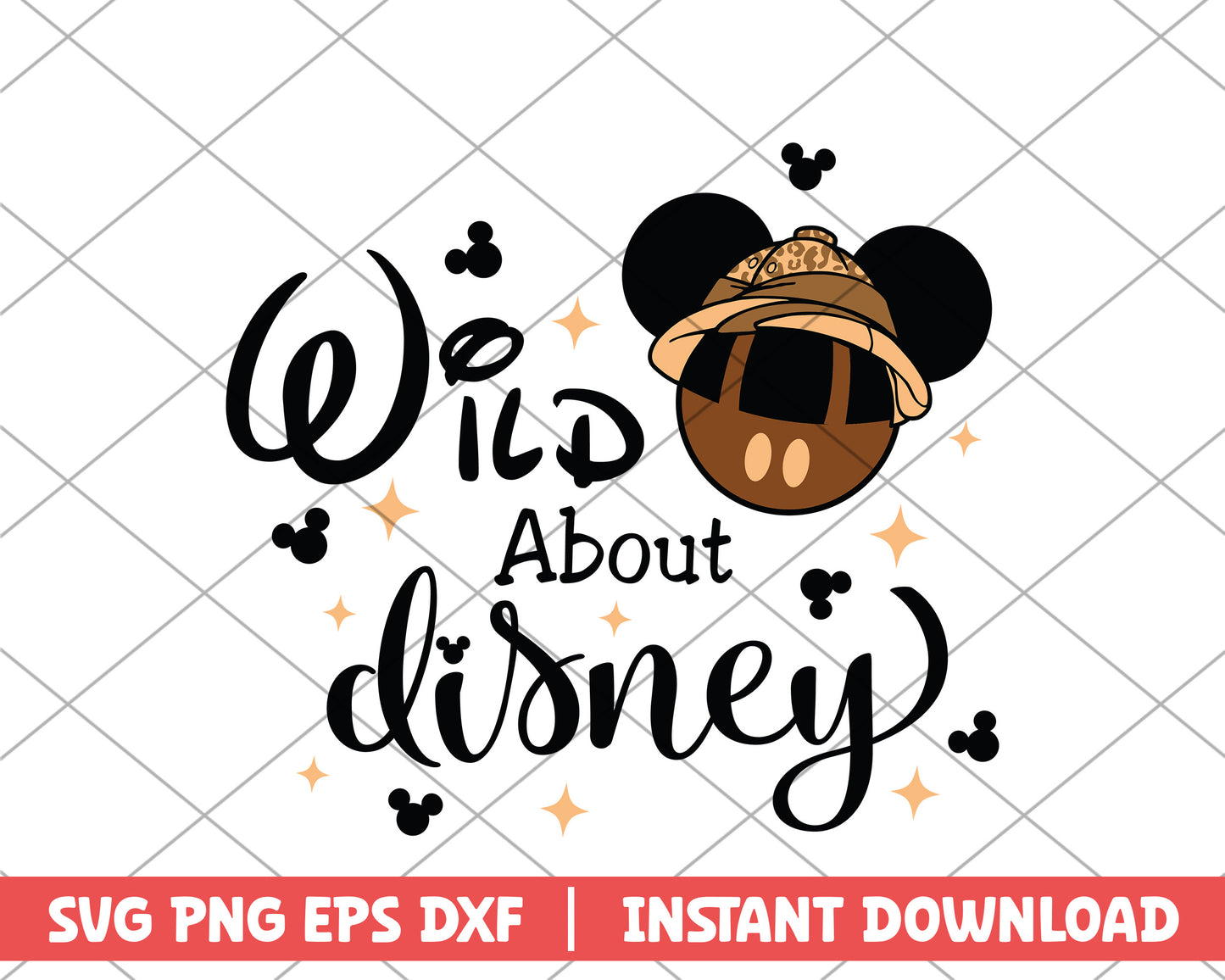 Mickey wild about disney svg