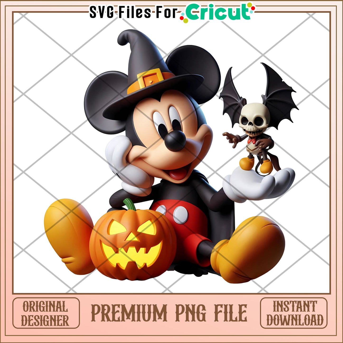 Mickey witch halloween png, halloween characters png, cute halloween design png