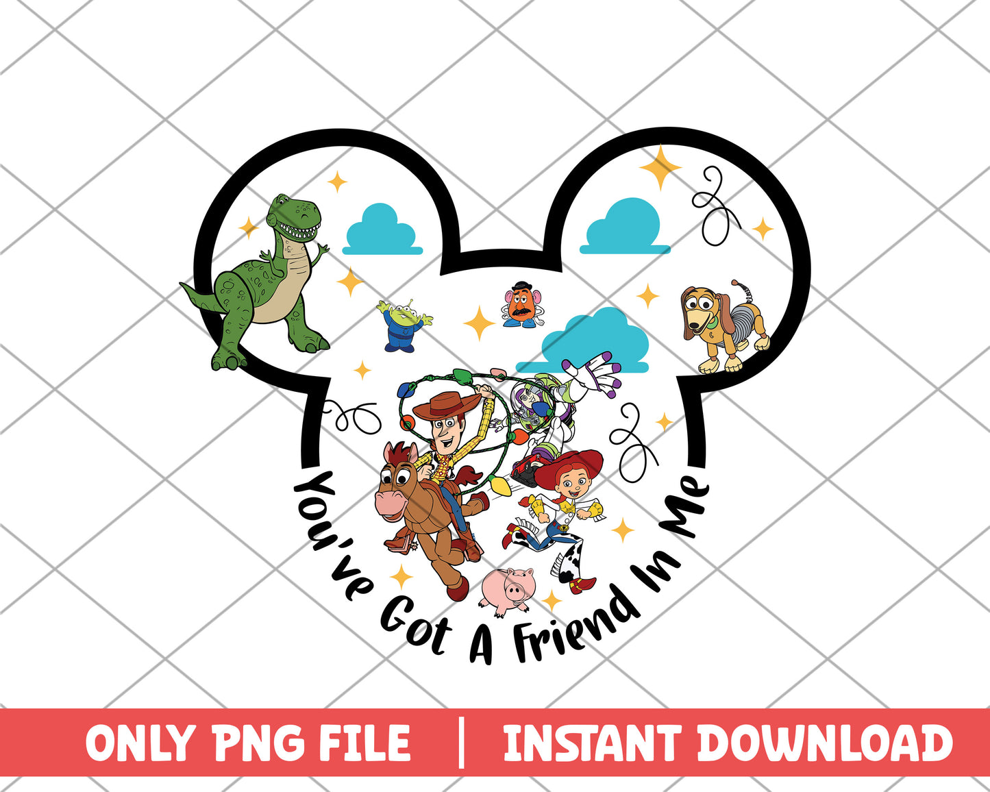 Mickey you've got a friends in me disney png