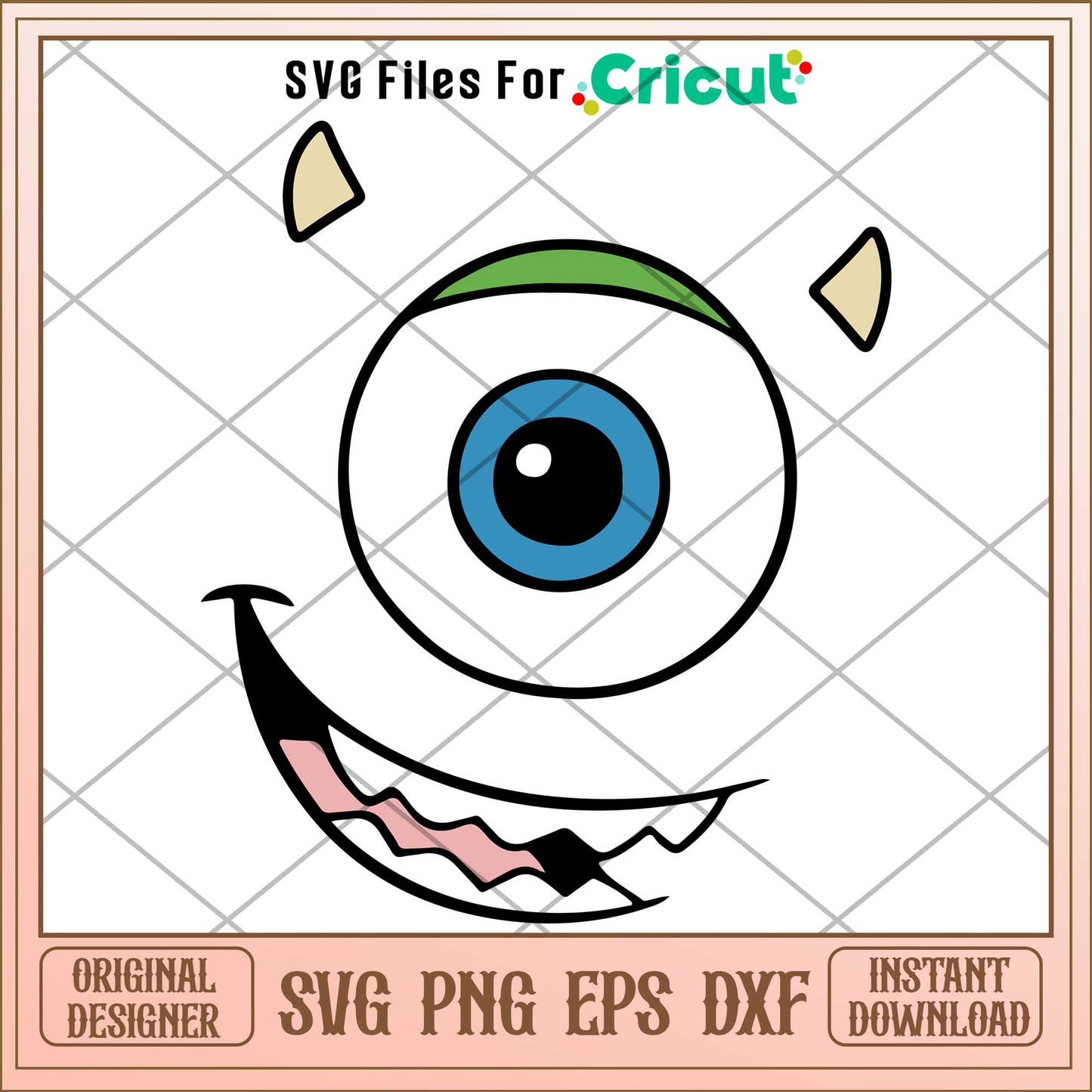 Mike Wazowski Embroidery Design svg, monsters inc svg, Digital dowload