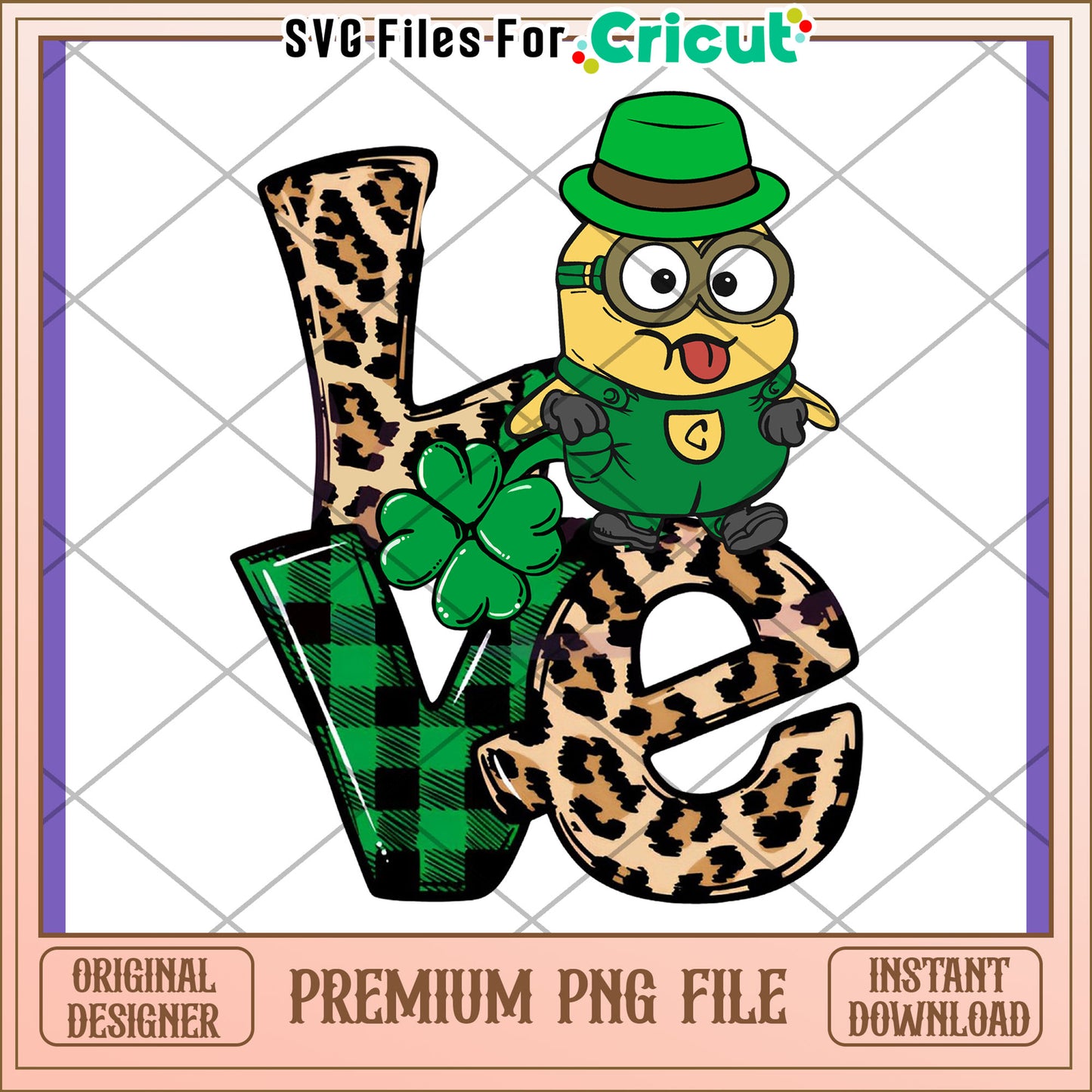 Minions St Patricks Day Leopard PNG