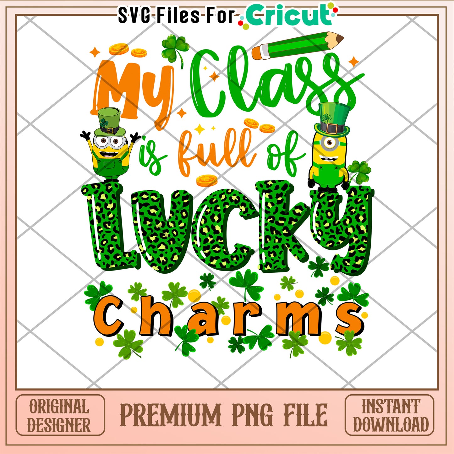 Minions St Patricks Day PNG Lucky Charms