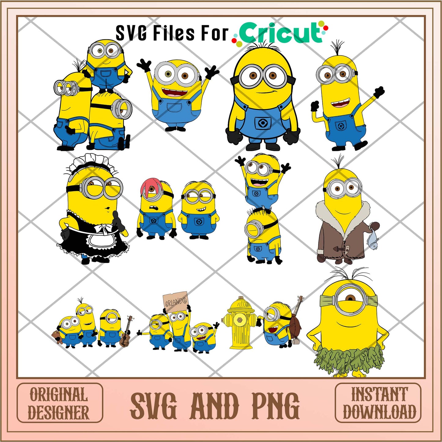 Minions yellow characters svg bundle