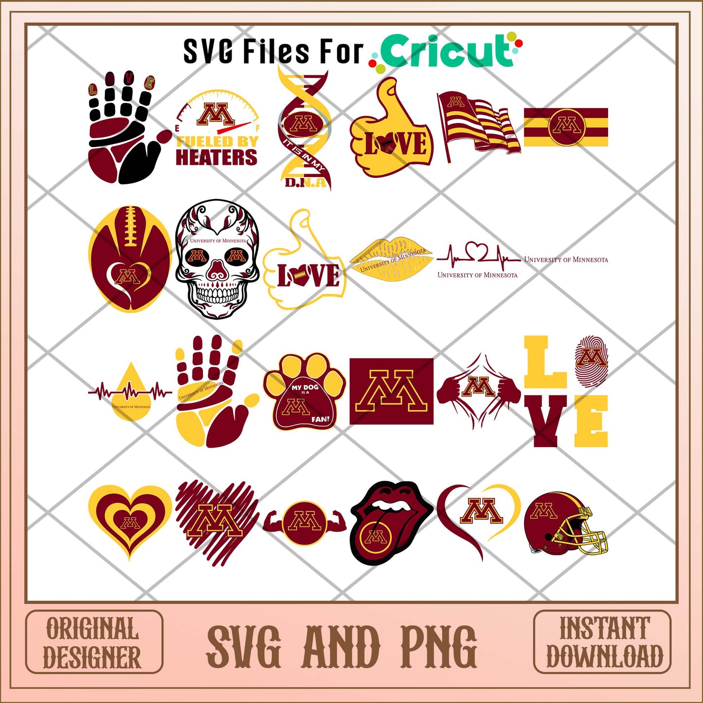 Minnesota hand svg, Minnesota university svg bundle, NCAA svg