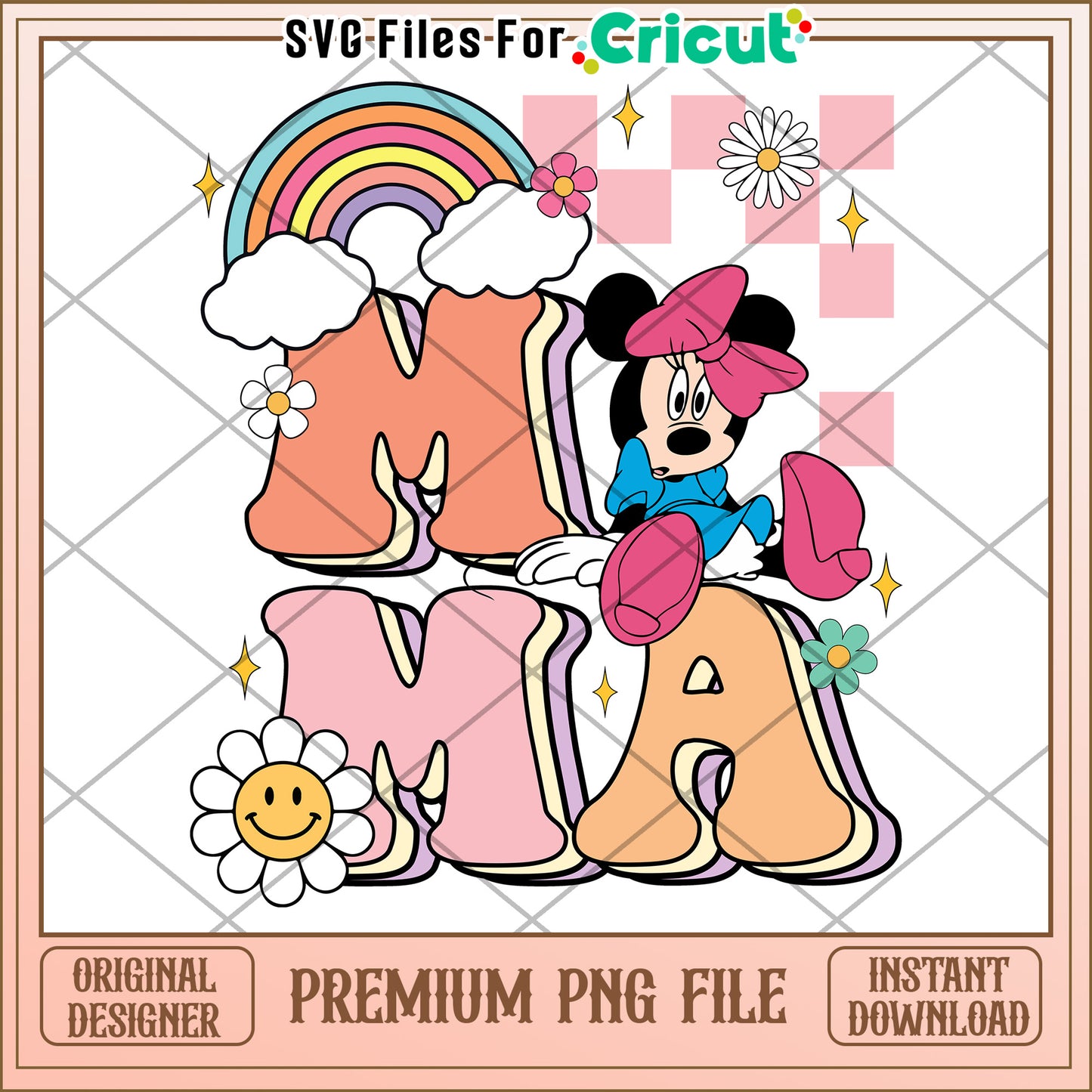 Minnie Mama PNG Retro Design Cricut