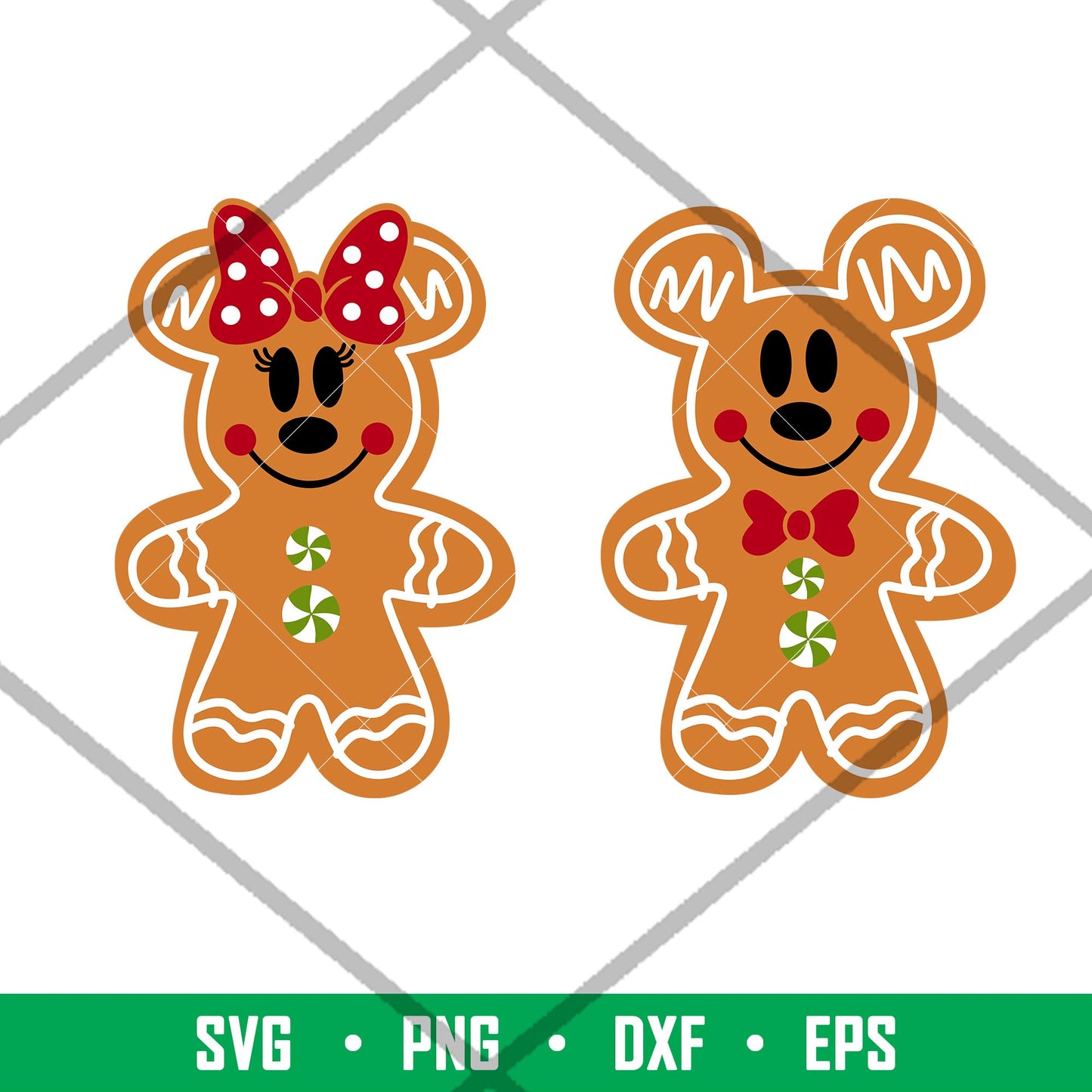 Minnie Mickey Cookies, Mickey _ Minnie Gingerbread Cookie Svg