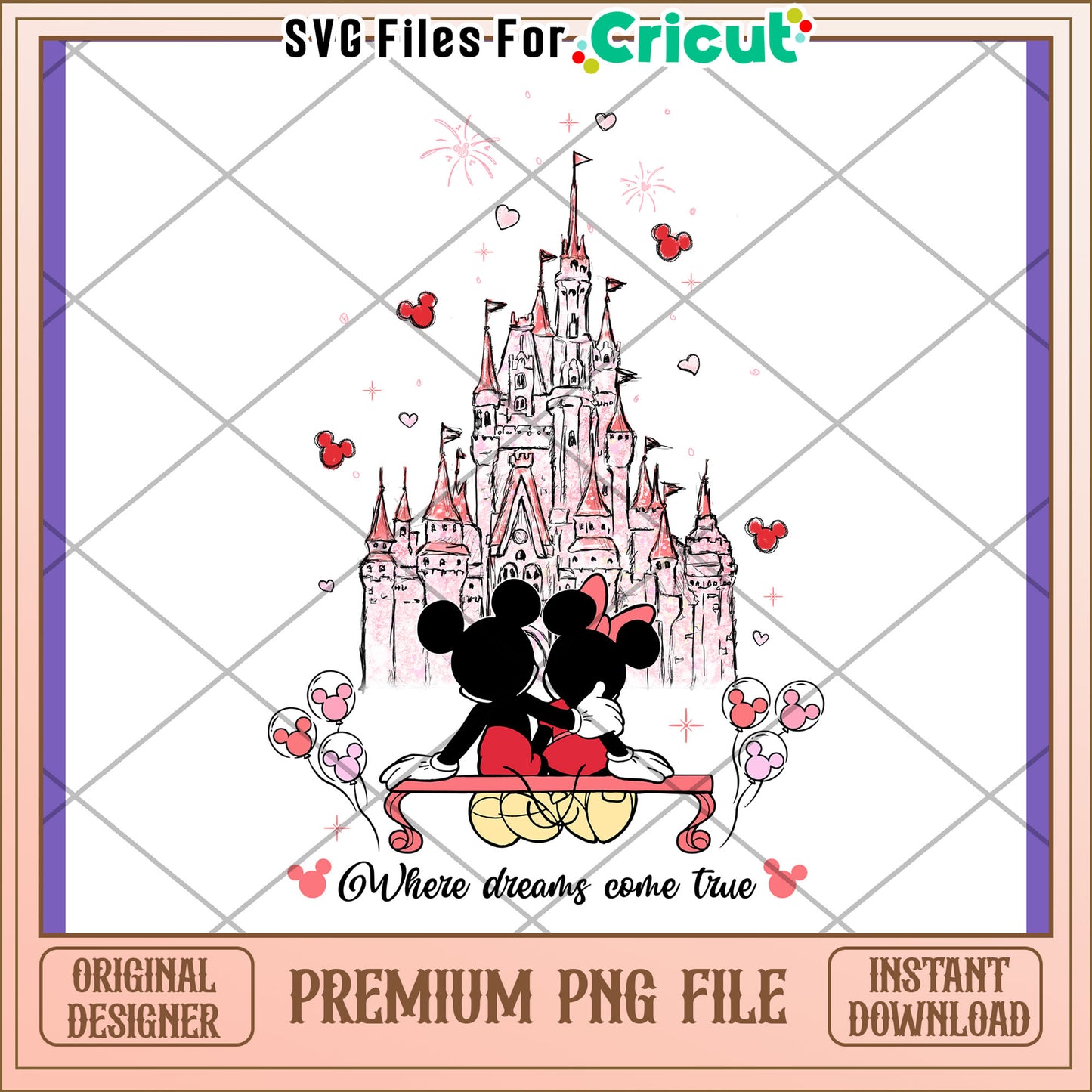 Minnie Mickey Disney Castle PNG