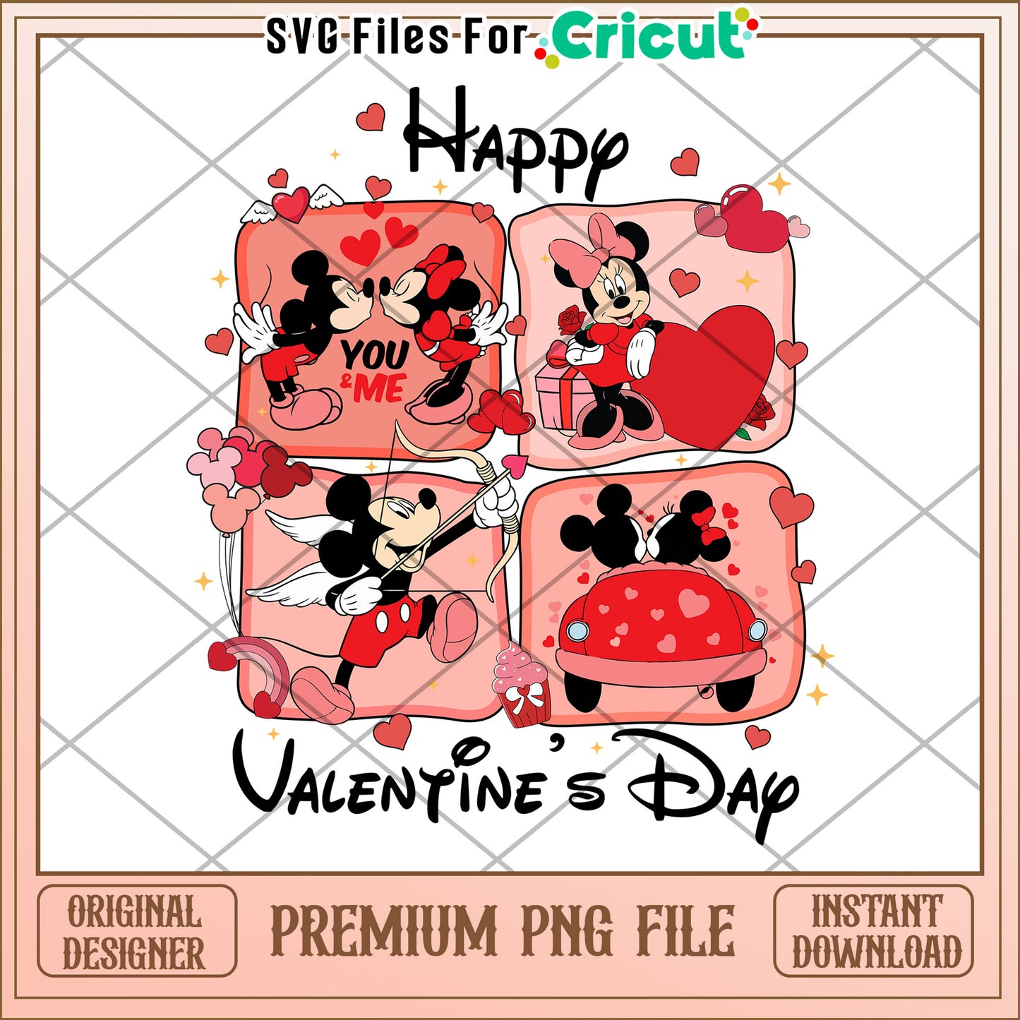 Minnie Mickey Valentines PNG