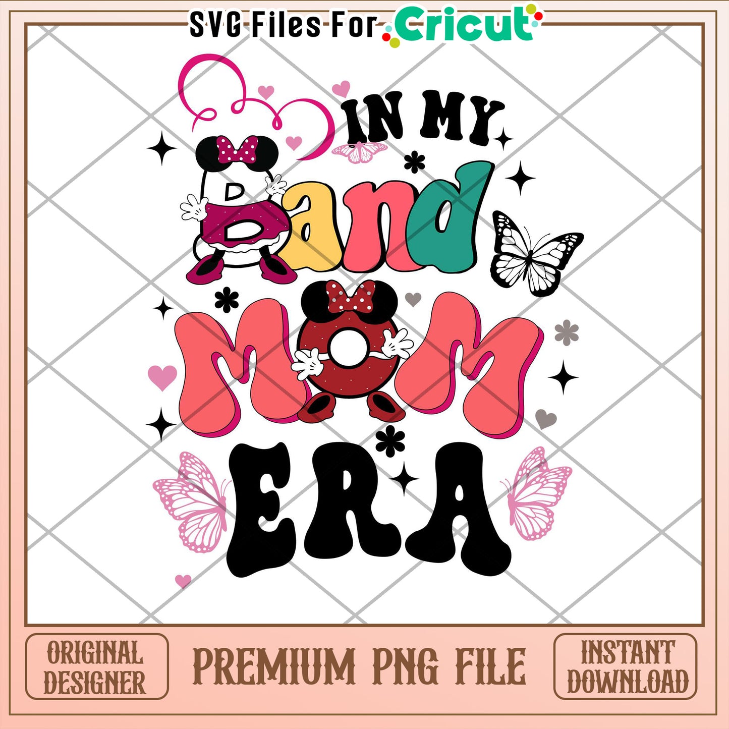 Minnie Mouse Band Mom Era PNG