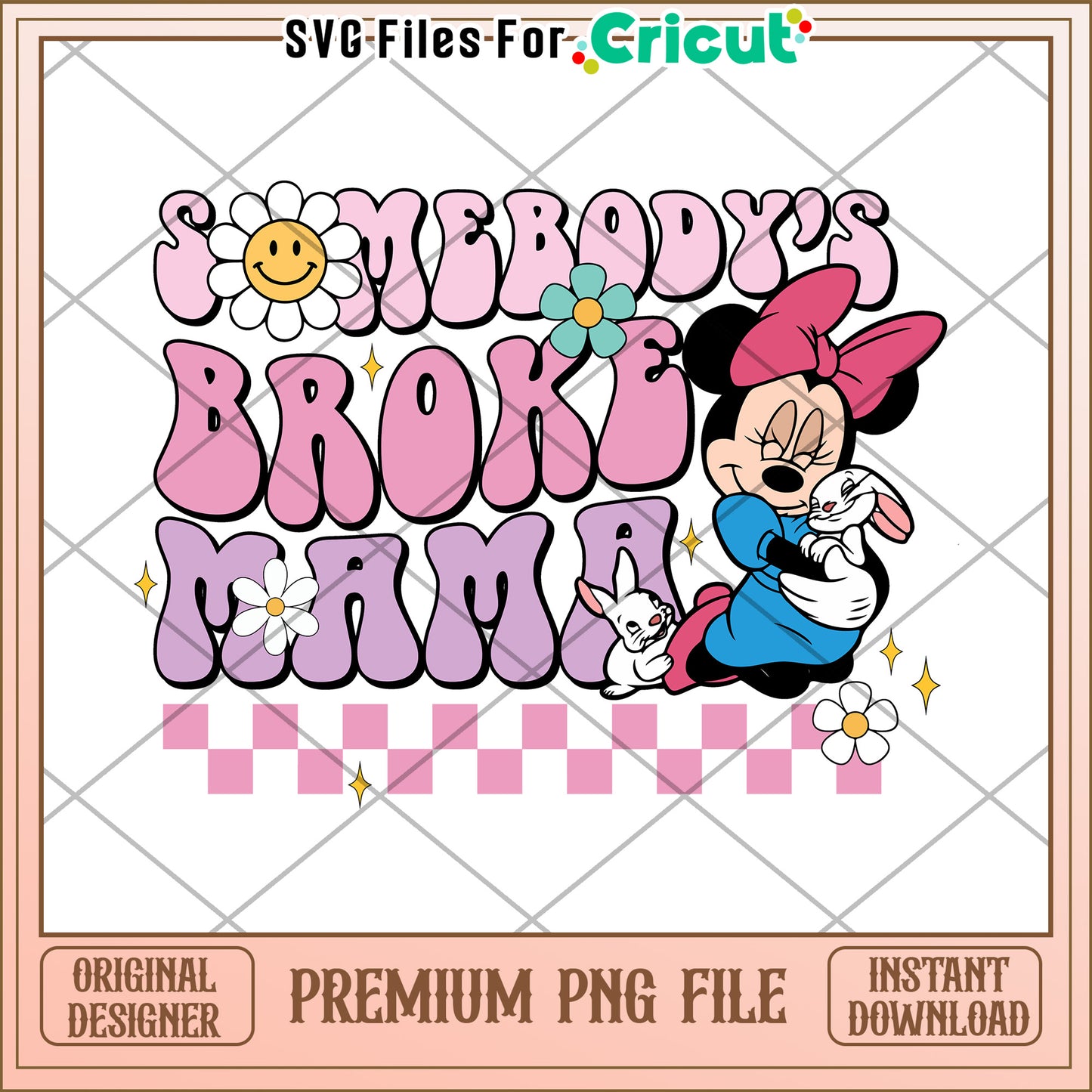 Minnie Mouse Broke Mama PNG Design