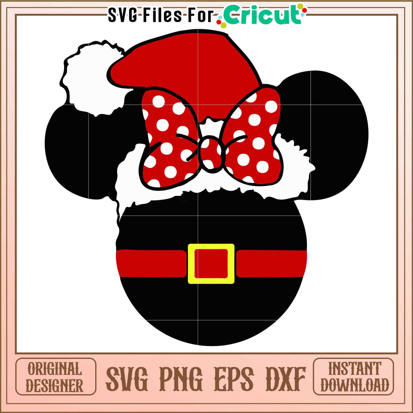 Minnie Mouse Christmas SVG PNG EPS DXF