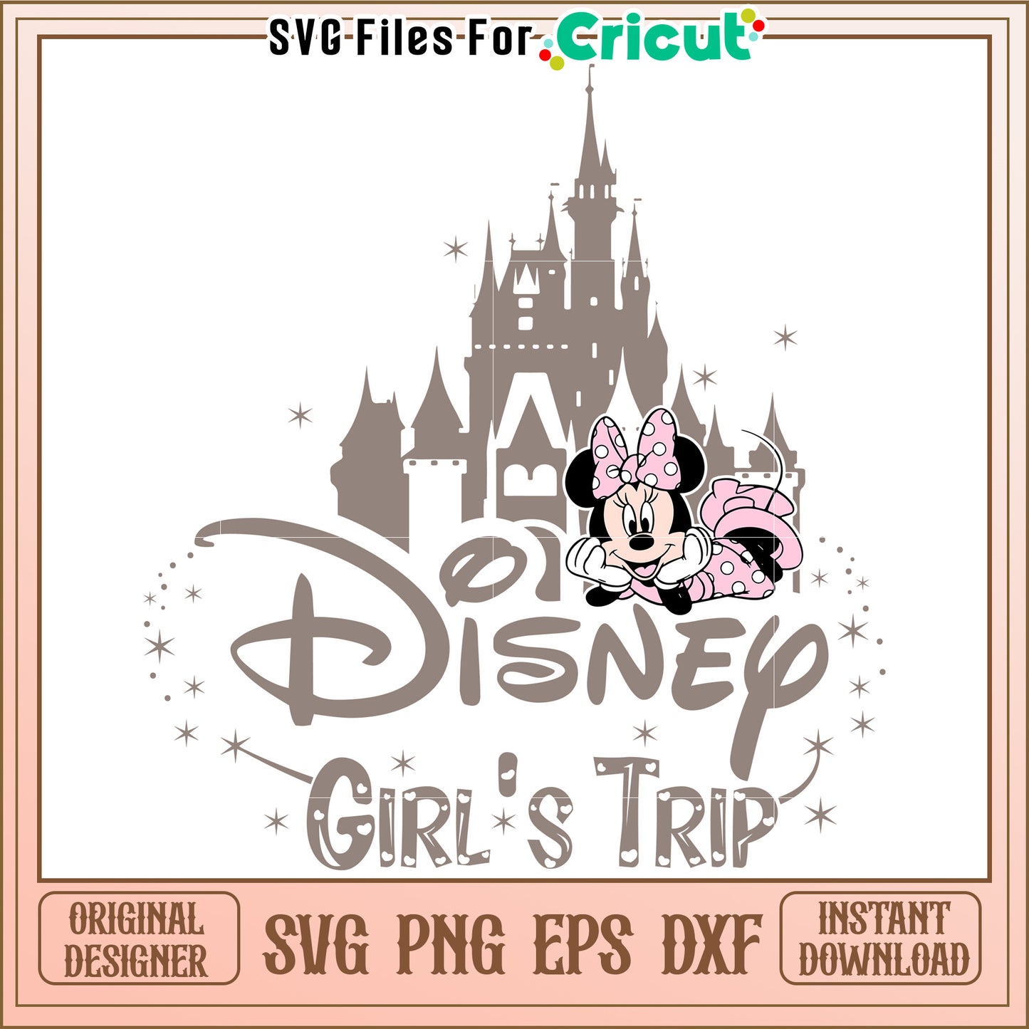 Minnie Mouse Disney Trip SVG Cut File